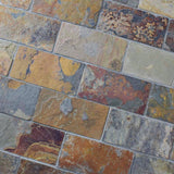 Merola Tile Crag Subway Sunset 11-3/4 in. x 11-3/4 in. x 10 mm Slate Mosaic Tile