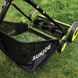 Sun Joe Mow Joe 18 in. Manual Push Walk Behind Reel Mower with Catcher