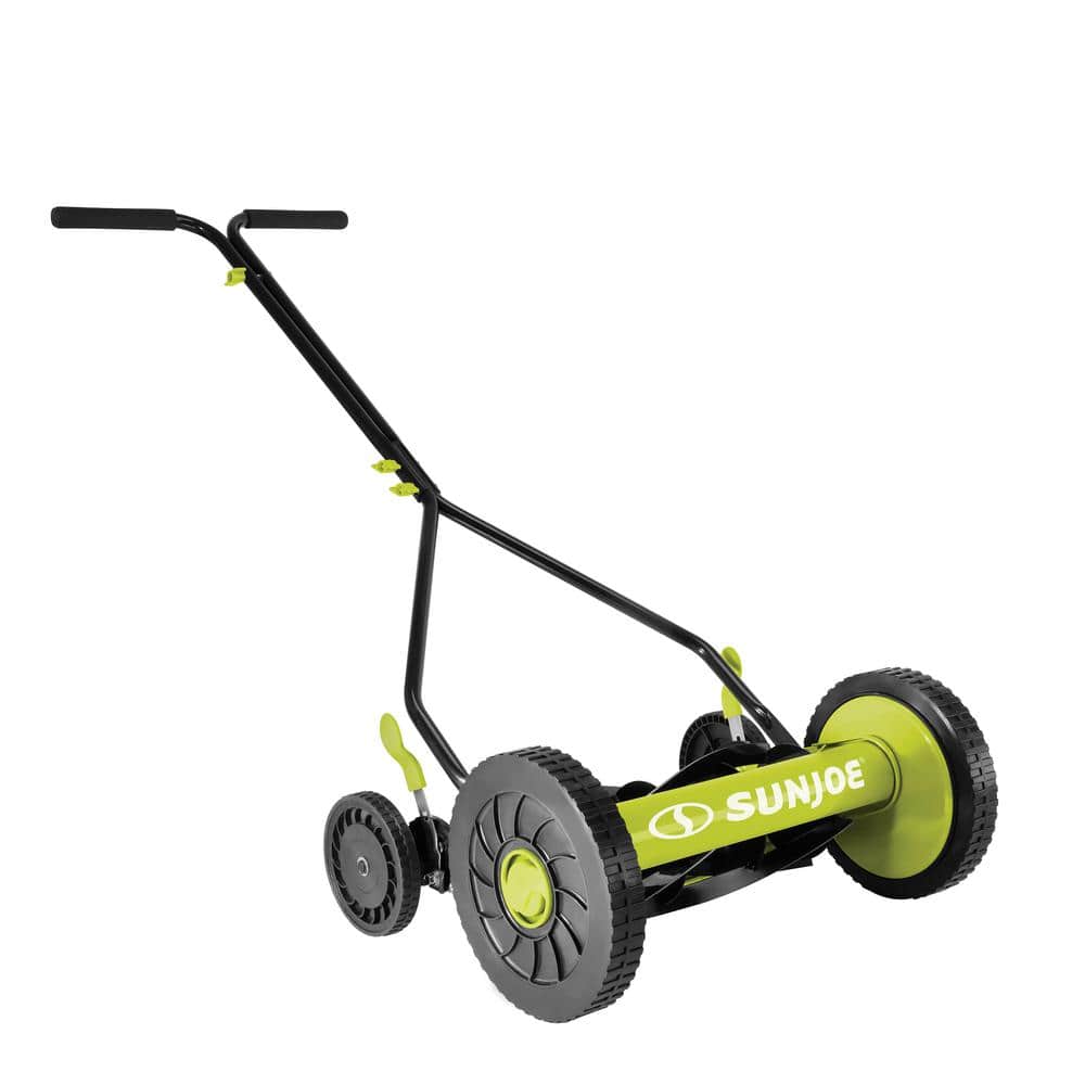 Sun Joe 14 in. Classic Quad Wheel 9-Position Manual Walk-Behind Reel Mower