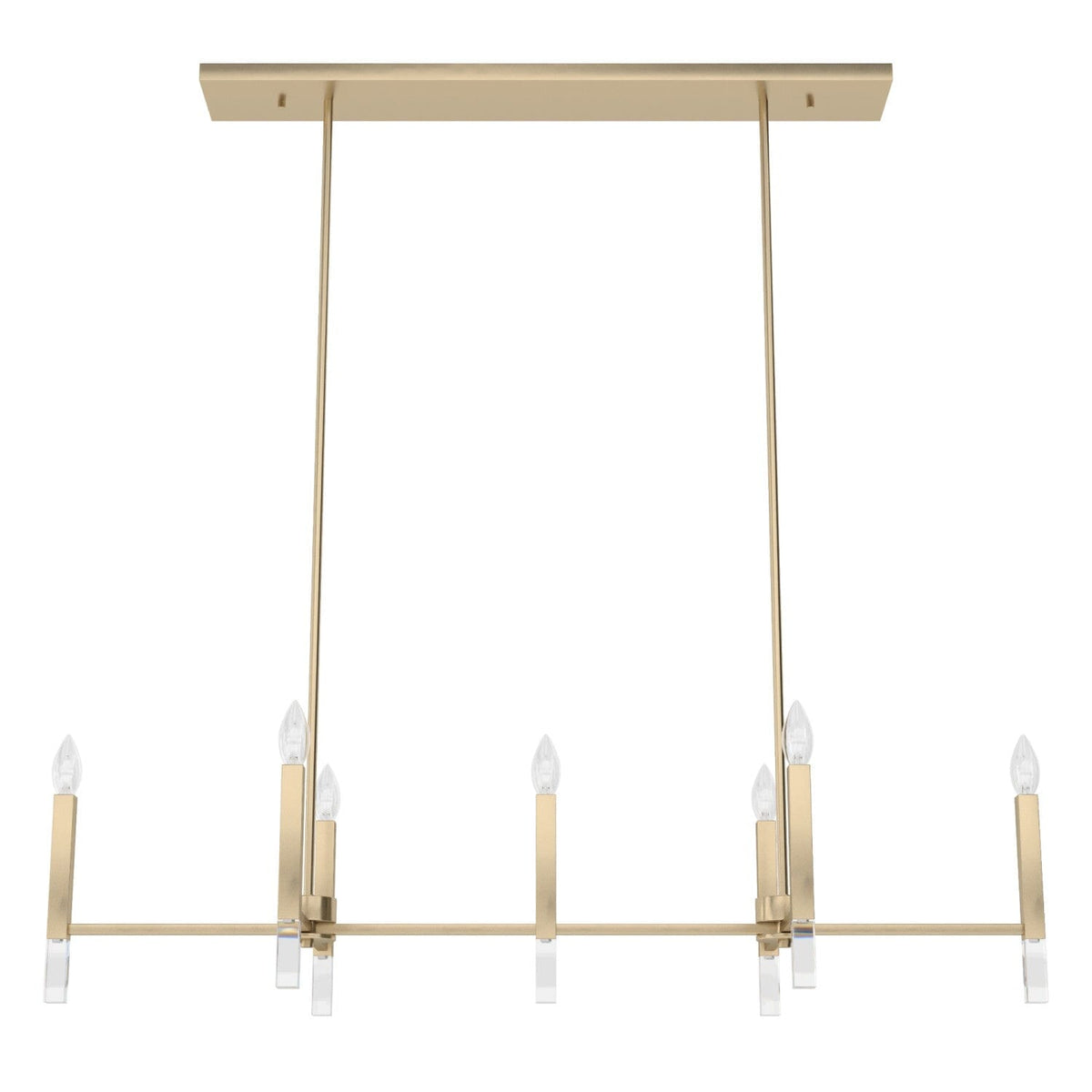Hunter Sunjai 7-Light Alturas Gold Candlestick Linear Chandelier