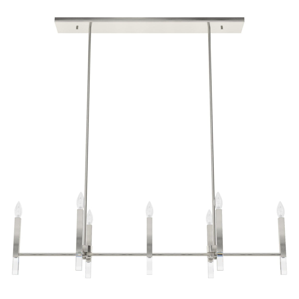 Hunter Sunjai 7-Light Alturas Gold Candlestick Linear Chandelier