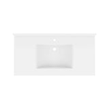 Swan Contour 43 in. W x 22 in. D Solid Surface Vanity Top with Integral Sink in White