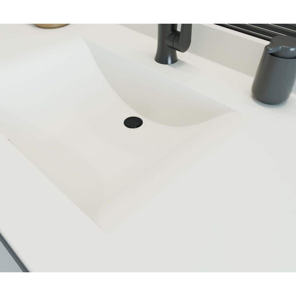Swan Contour 49 in. W x 22 in. D Solid Surface Vanity Top with Integral Sink in White