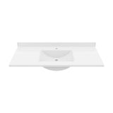 Swan Contour 49 in. W x 22 in. D Solid Surface Vanity Top with Integral Sink in White