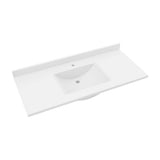 Swan Contour 49 in. W x 22 in. D Solid Surface Vanity Top with Integral Sink in White