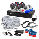 Swann 8-Channel 4K Upscale 2TB NVR Security Camera System with 4 Wired Bullets and 2 Wired Domes