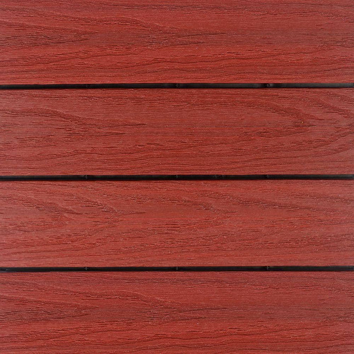 NewTechWood UltraShield Naturale 1 ft. x 1 ft. Quick Deck Outdoor Composite Deck Tile Sample in Swedish Red