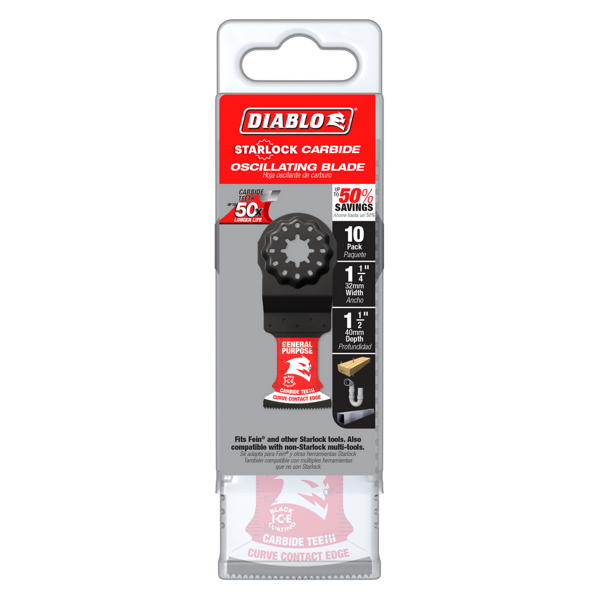Diablo Starlock Oscillating Blade for General Purpose Cuts 1-1/4" 10/Pack