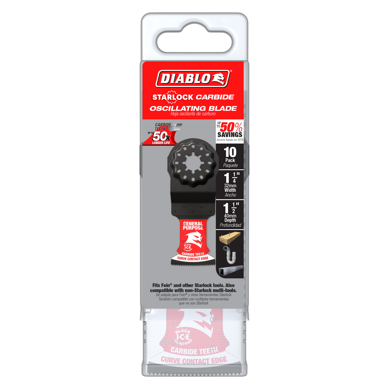 Diablo Starlock Oscillating Blade for General Purpose Cuts 1-1/4" 10/Pack