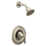 Moen Eva Single-Handle 1-Spray Posi-Temp Shower Faucet Trim Kit with Valve in Brushed Nickel (Valve Included)