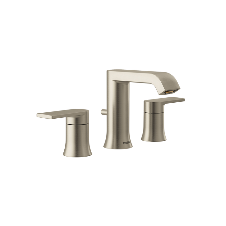 Moen Genta 8 in. Widespread 2‑Handle Bathroom Faucet in Spot Resist Brushed Nickel