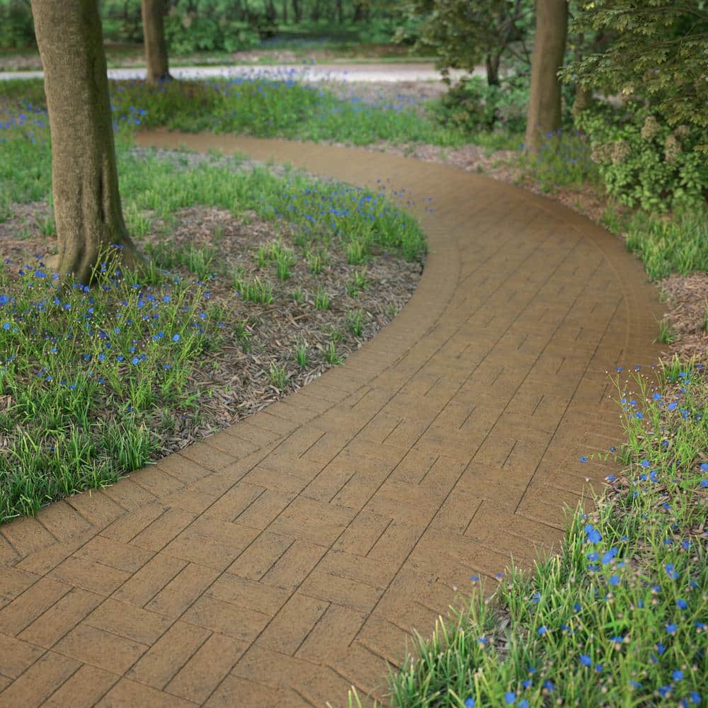 Basalite Holland 4 in. x 8 in. Tan/Brown Rectangle Concrete Paver