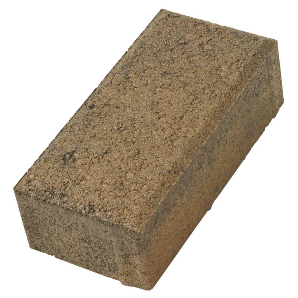 Basalite Holland 4 in. x 8 in. Tan/Brown Rectangle Concrete Paver