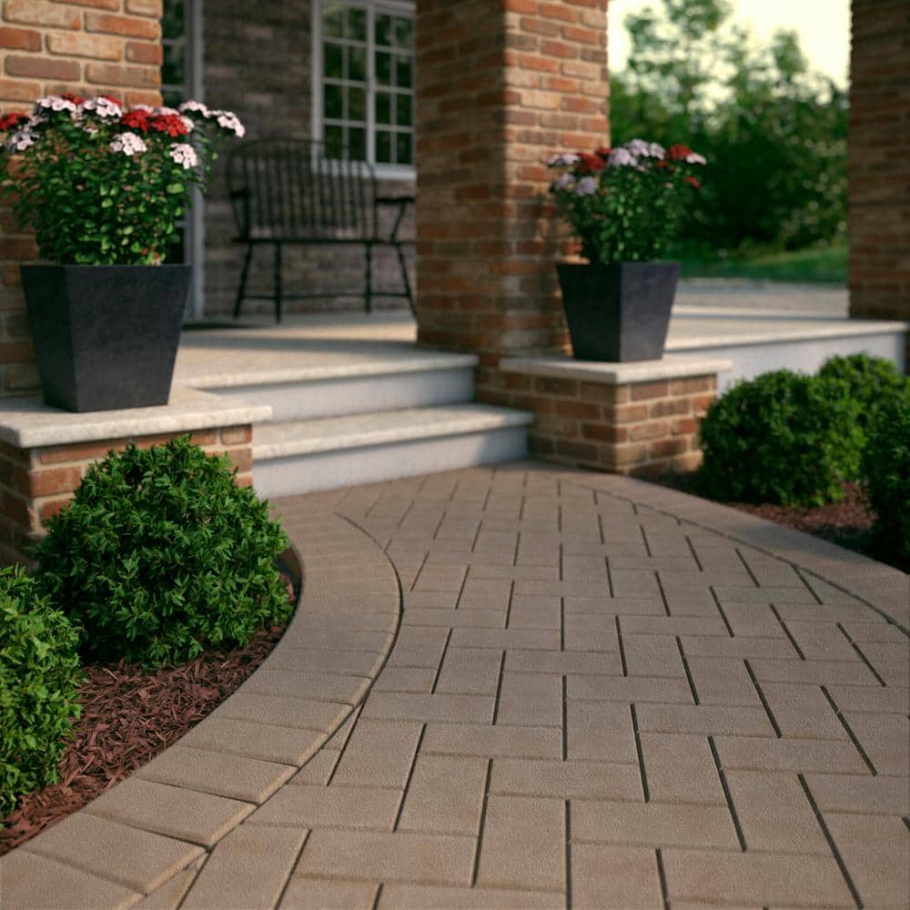 Pavestone Holland 7.87 in. L x 3.94 in. W x 36 in. H 60 mm Tan/Brown Concrete Paver (480-Pieces/103 sq. ft./Pallet)