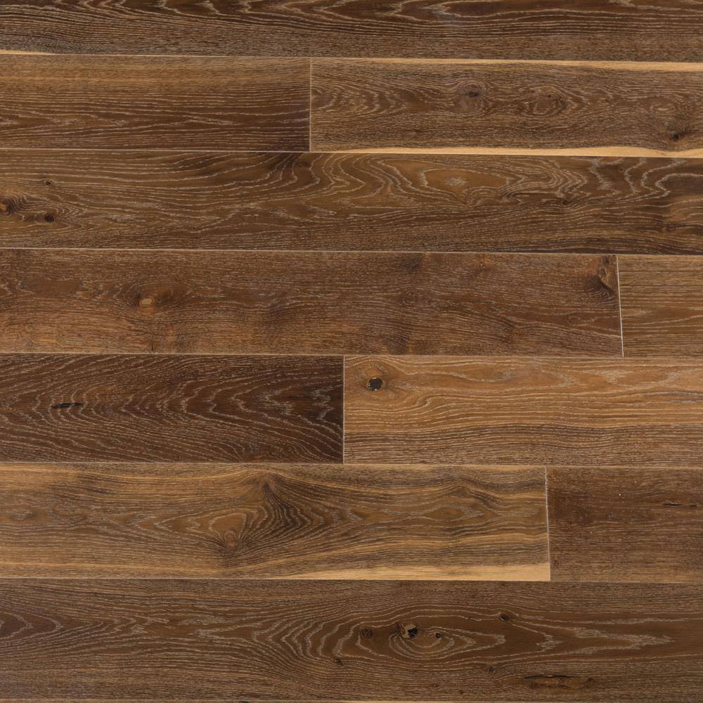 NATU Tan French Oak 3/8 in. T x 7.5 in. W Click Lock Wire Brushed Engineered Hardwood Flooring (19.4 sq.ft./case)