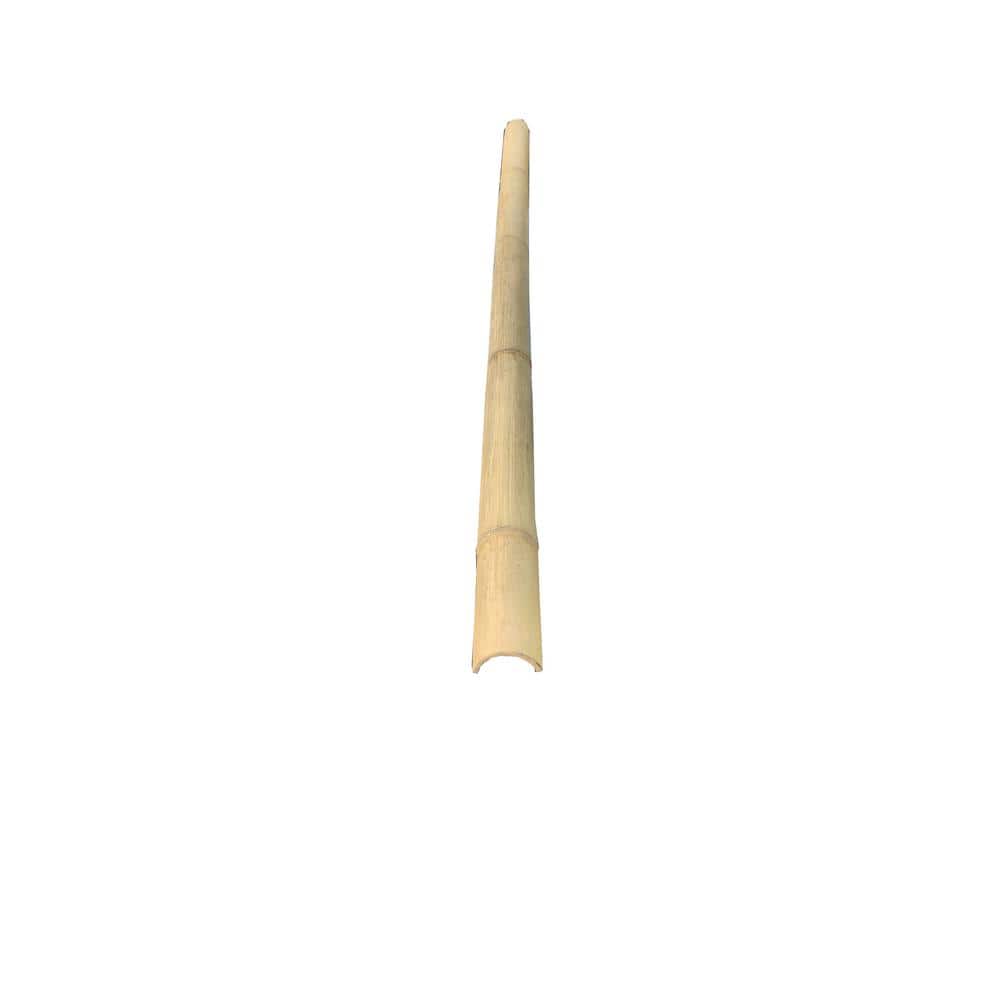 MGP 3.5 in. - 4 in. D x 60 in. L Natural Bamboo Half Round Fence Rail