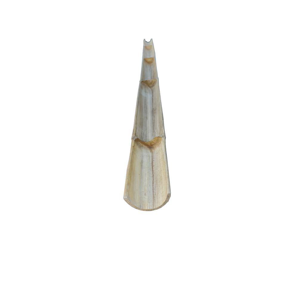 MGP 3.5 in. - 4 in. D x 60 in. L Natural Bamboo Half Round Fence Rail