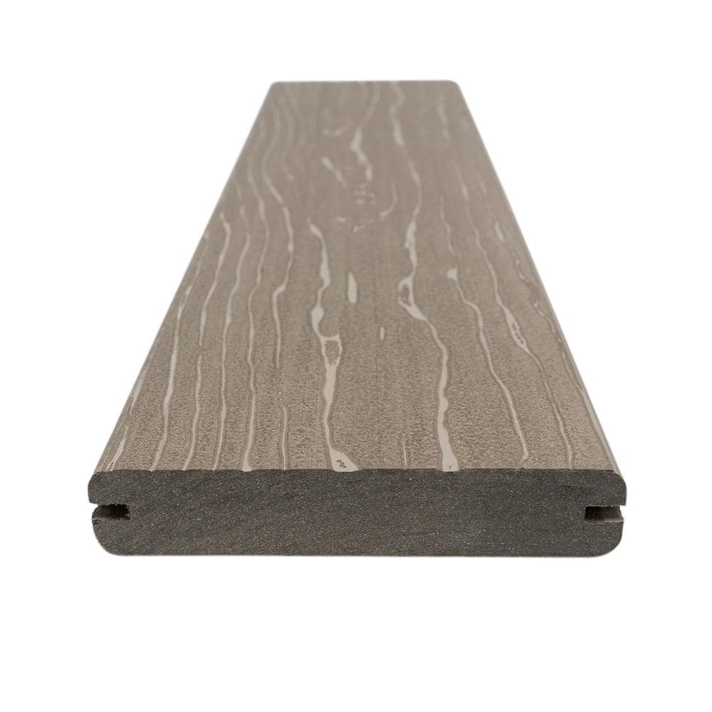 MoistureShield Vision CoolDeck Mochaccino 1 in. x 5.4 in. x 12 ft. Grooved Capped Composite Decking 10-Piece H-Pack