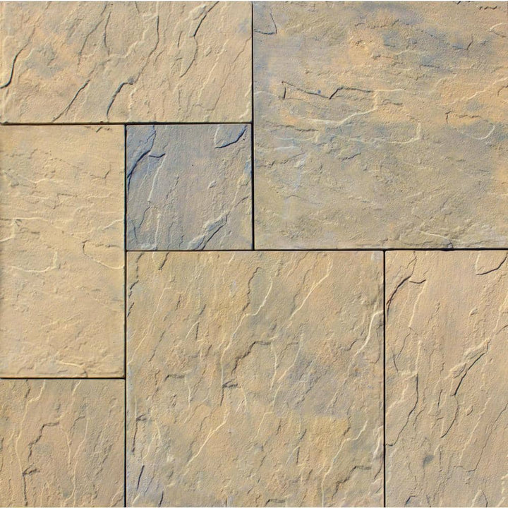 Nantucket Pavers Patio-on-a-pallet 10 ft. x 10 ft. Tan Variegated Dutch York-Stone Concrete Pavers (44 Pieces/100 Sq Ft)
