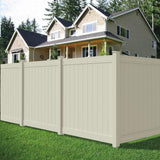 Veranda Pro-Series 6ft Tan Vinyl Woodbridge Privacy Fence Panel