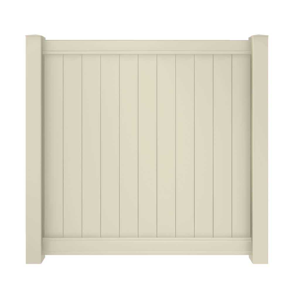 Veranda Pro-Series 6ft Tan Vinyl Woodbridge Privacy Fence Panel