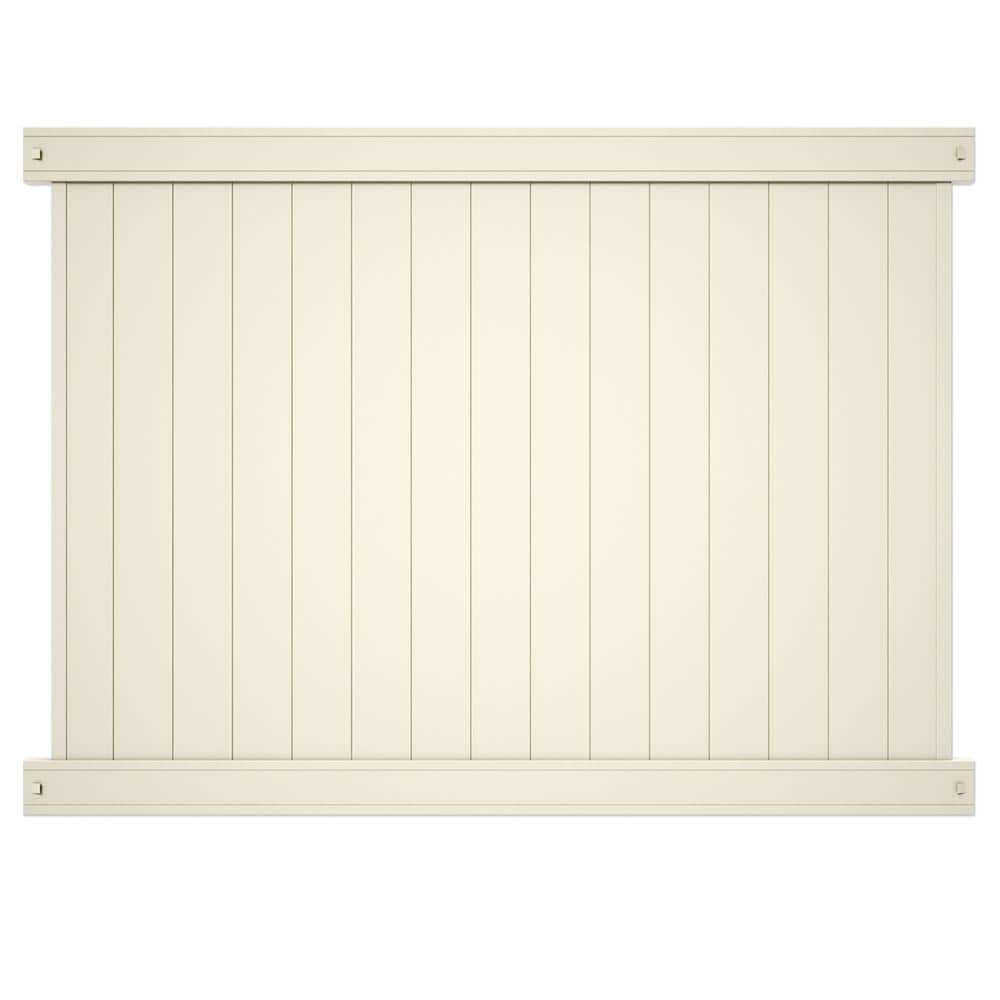 Veranda Pro-Series 6 ft. H x 8 ft. W Tan Vinyl Woodbridge Privacy Fence Panel