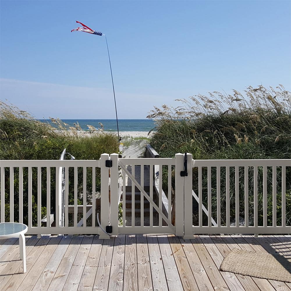 Weatherables 44 in. Vinyl Tan Railing Post Sleeve Kit