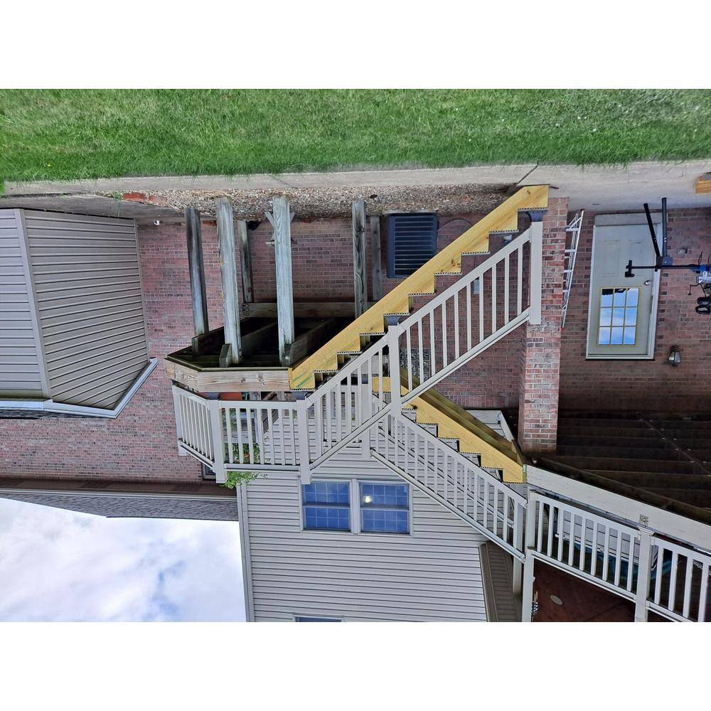 Weatherables Riviera 3.5 ft. H x 6 ft. W Tan Vinyl Stair Railing Kit