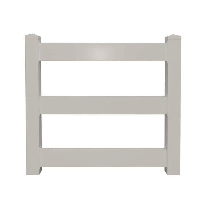 Weatherables 4 ft. W x 4 ft. H 3-Rail Tan Vinyl Fence Gate EZ Pack