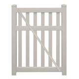 Weatherables Captiva 4 ft. x 5 ft. Tan Vinyl Pool Fence Gate