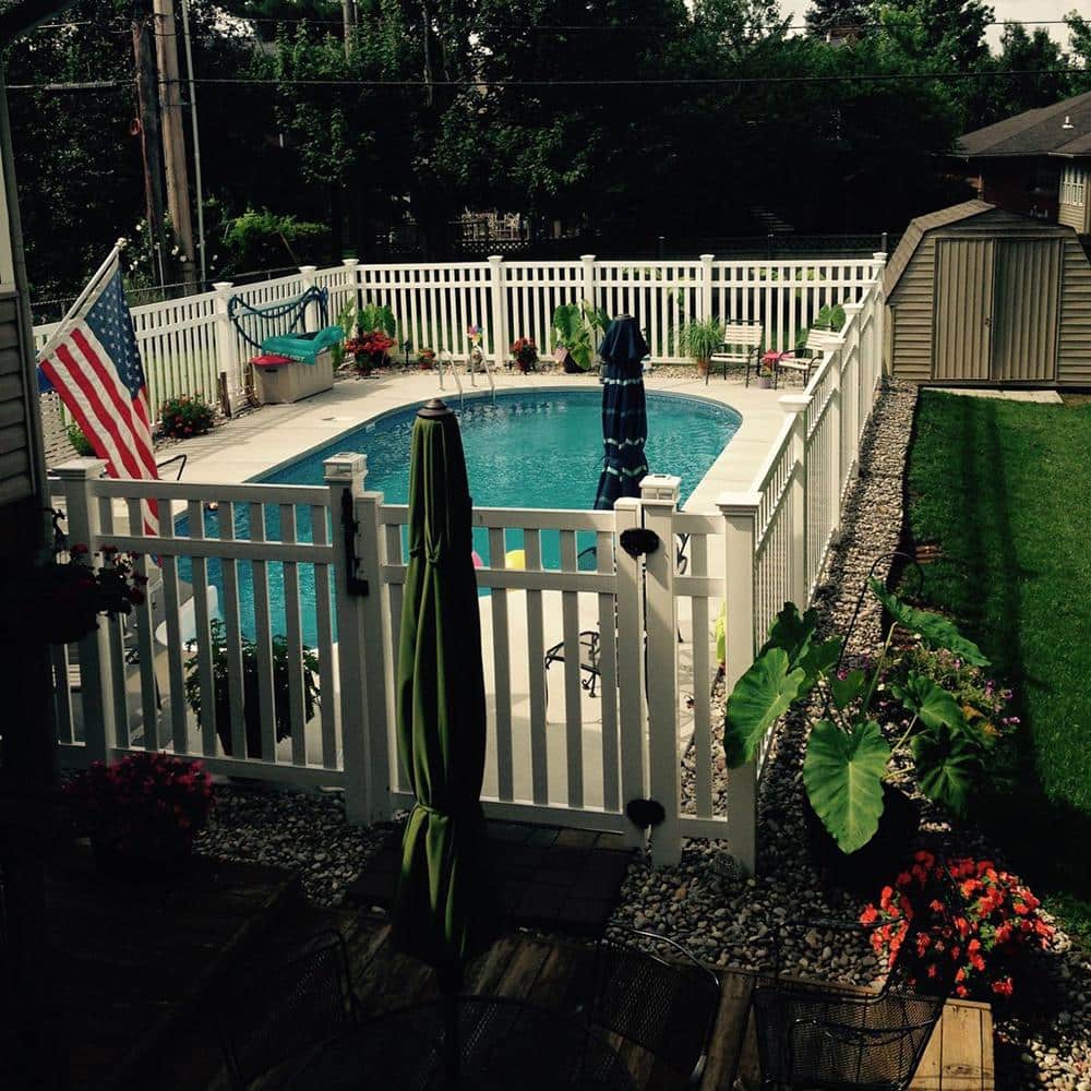 Weatherables Captiva 4 ft. x 5 ft. Tan Vinyl Pool Fence Gate