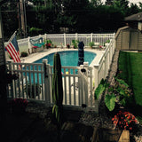 Weatherables Captiva 4 ft. x 5 ft. Tan Vinyl Pool Fence Gate