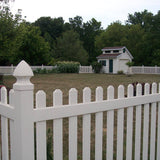 Weatherables Chelsea 4 ft. H x 8 ft. W Tan Vinyl Picket Fence Panel Kit