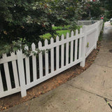 Weatherables Chelsea 4 ft. H x 8 ft. W Tan Vinyl Picket Fence Panel Kit