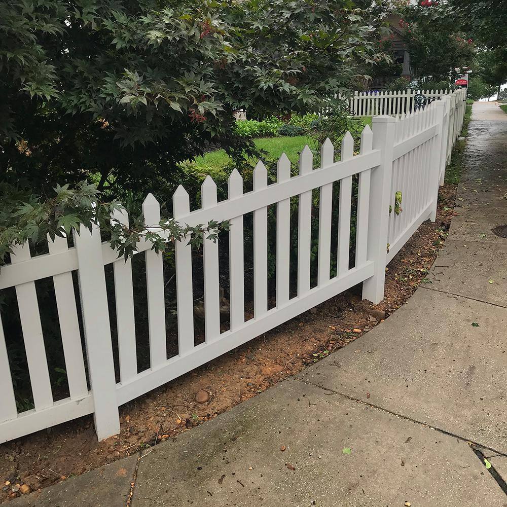 Weatherables Chelsea 5 ft. H x 8 ft. W Tan Vinyl Picket Fence Panel Kit