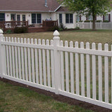 Weatherables Chelsea 5 ft. H x 8 ft. W Tan Vinyl Picket Fence Panel Kit