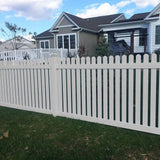 Weatherables Provincetown 4 ft. H x 6 ft. W Tan Vinyl Picket Fence Panel Kit