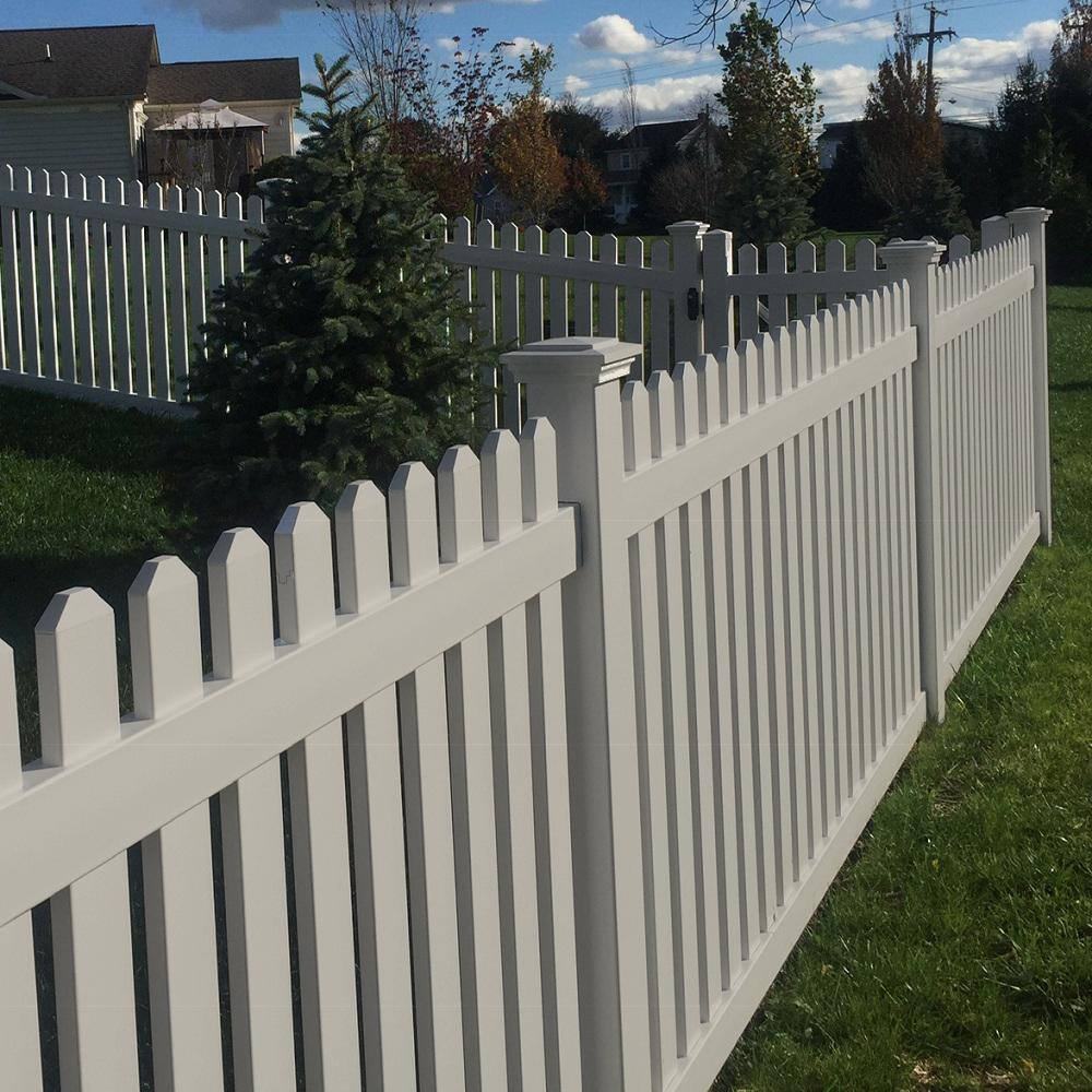 Weatherables Provincetown 4 ft. H x 6 ft. W Tan Vinyl Picket Fence Panel Kit