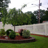 Weatherables Plymouth 3 ft. H x 8 ft. W Tan Vinyl Picket Fence Panel Kit