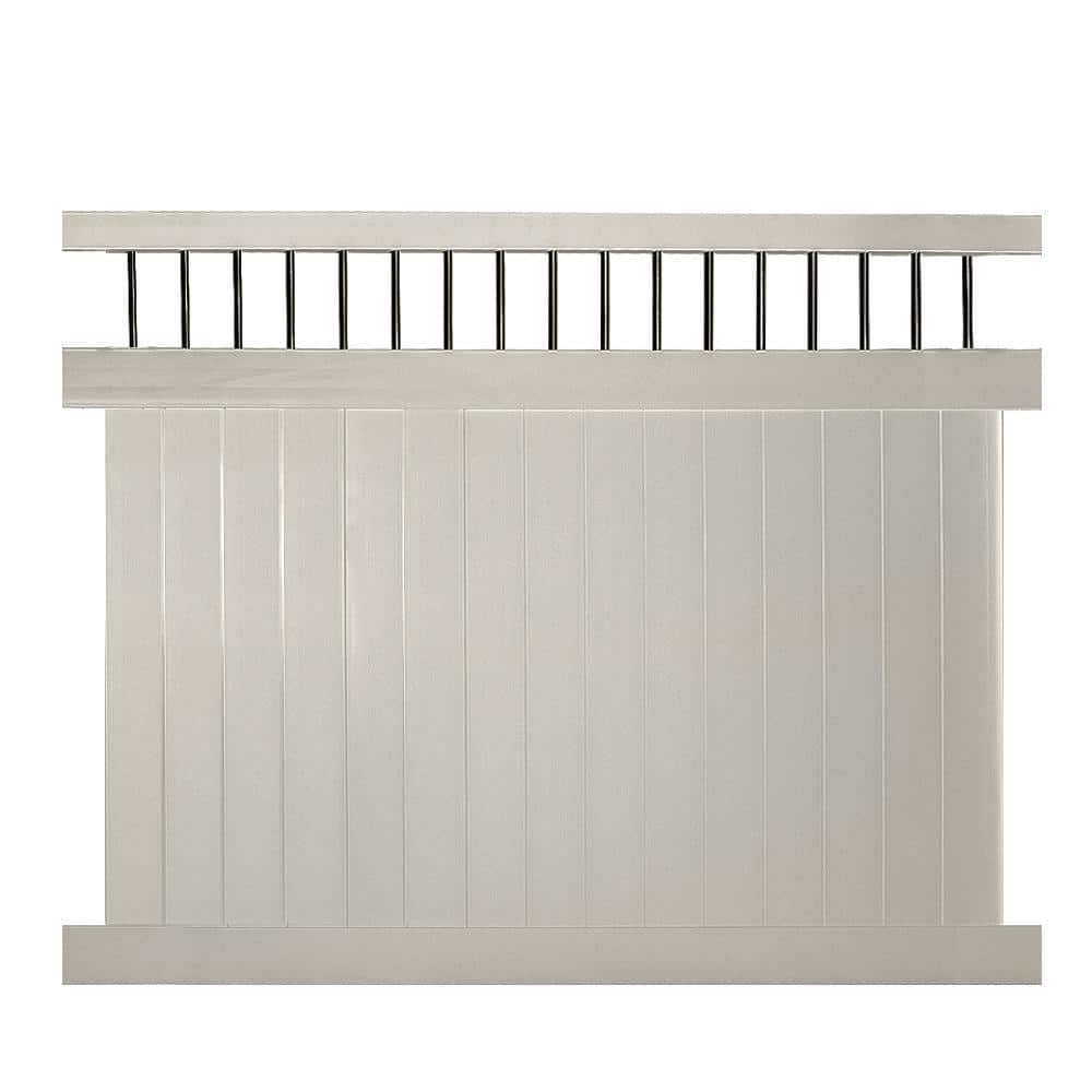 Weatherables Bradford 6 ft. H x 8 ft. W Tan Vinyl Privacy Fence Panel Kit