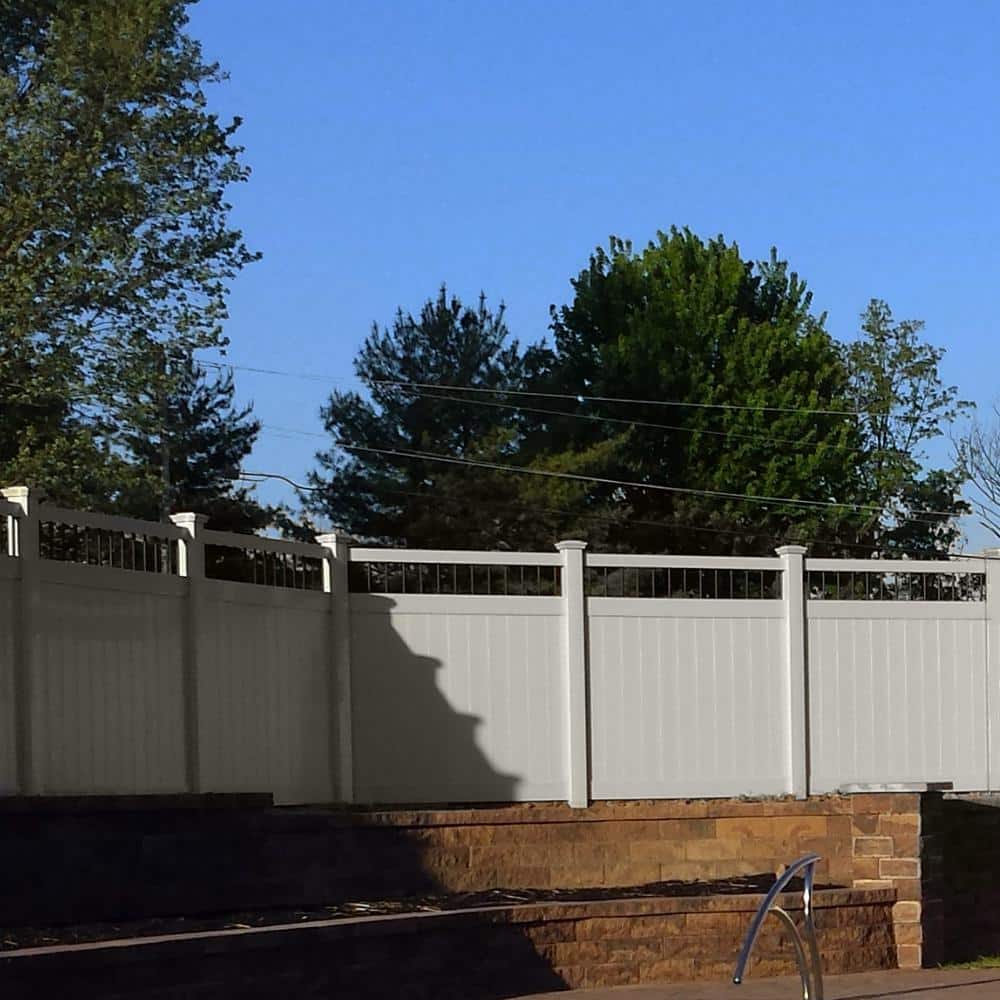 Weatherables Bradford 6 ft. H x 8 ft. W Tan Vinyl Privacy Fence Panel Kit