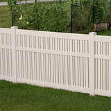 Weatherables Davenport 5 ft. H x 6 ft. W Tan Vinyl Semi-Privacy Fence Panel Kit