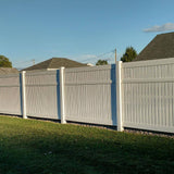 Weatherables Huntington 5 ft. H x 6 ft. W Tan Vinyl Semi-Privacy Fence Panel Kit