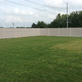 Weatherables Huntington 5 ft. H x 6 ft. W Tan Vinyl Semi-Privacy Fence Panel Kit