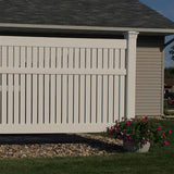 Weatherables Huntington 5 ft. H x 6 ft. W Tan Vinyl Semi-Privacy Fence Panel Kit