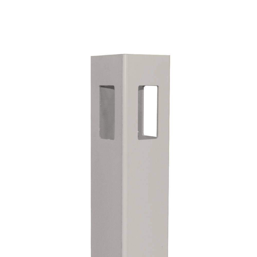 Weatherables 4 in. x 4 in. x 7 ft. Tan Vinyl Fence 3-Way Post