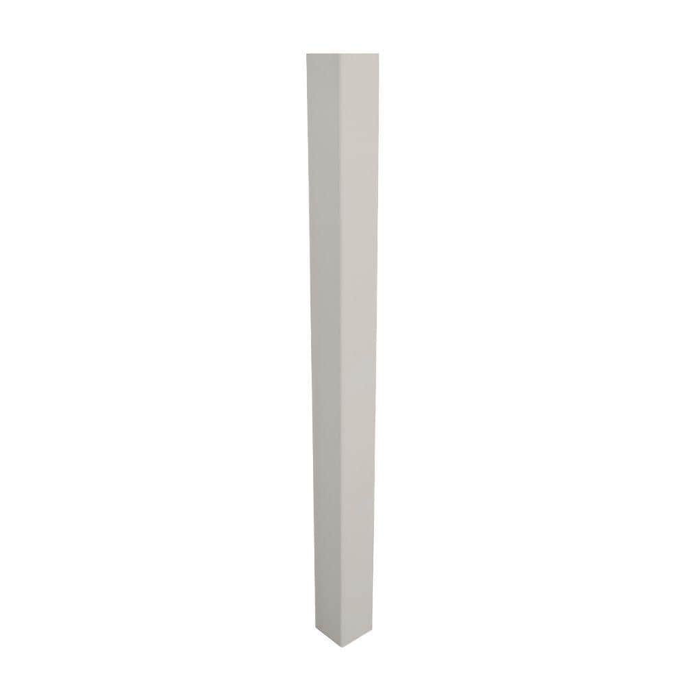 Weatherables Tan Vinyl Fence Blank Post 5x5x8 ft.
