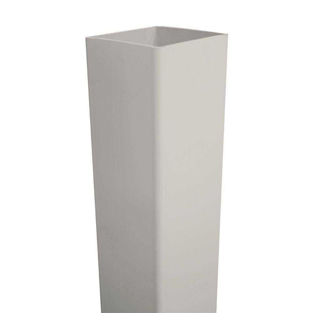 Weatherables Tan Vinyl Fence Blank Post 5x5x8 ft.