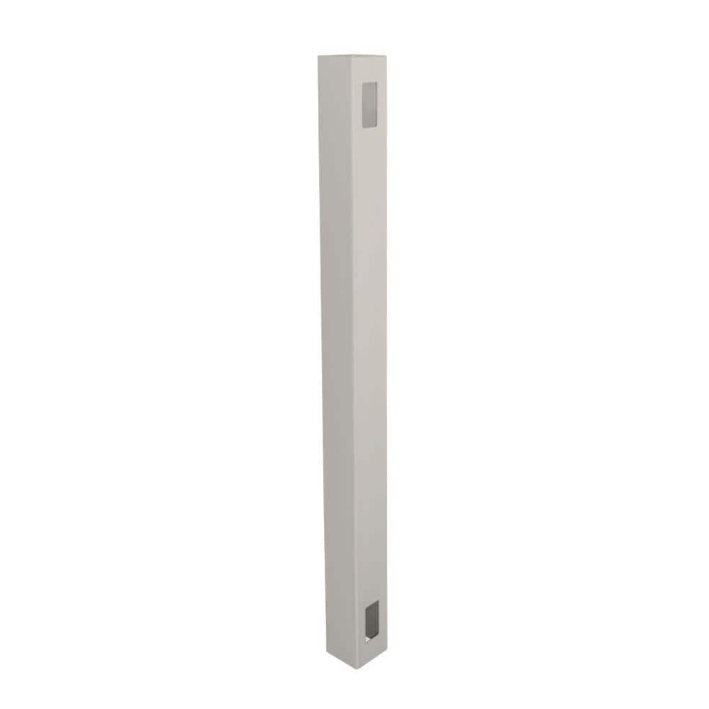 Weatherables 5 in. x 5 in. x 8 ft. Tan Vinyl Fence End Post