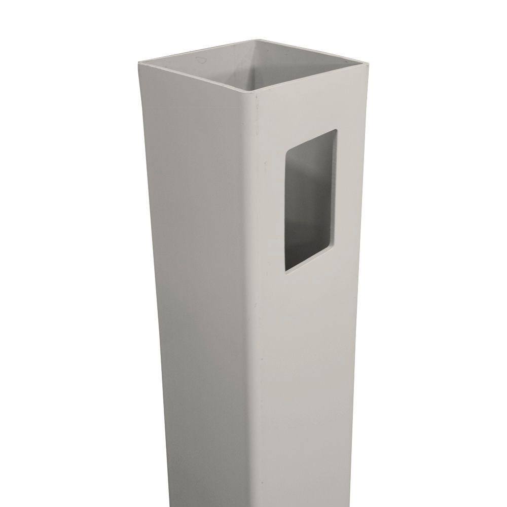 Weatherables 5 in. x 5 in. x 8 ft. Tan Vinyl Fence End Post